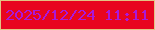 文字の大きさ：1、枠の色：e2c483、背景の色：e8051f、文字の色：aa18db 無料ブログパーツのブログ時計