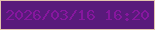 文字の大きさ：1、枠の色：e2c4ad、背景の色：591a7b、文字の色：86179e 無料ブログパーツのブログ時計