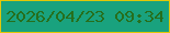 文字の大きさ：2、枠の色：e2c708、背景の色：19a27e、文字の色：266f1d 無料ブログパーツのブログ時計