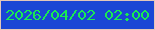 文字の大きさ：1、枠の色：e2c7ba、背景の色：1a46d5、文字の色：19e953 無料ブログパーツのブログ時計