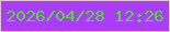 文字の大きさ：5、枠の色：e2c7ce、背景の色：ab3dfa、文字の色：54da33 無料ブログパーツのブログ時計