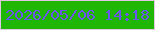 文字の大きさ：2、枠の色：e2c7e4、背景の色：1fb604、文字の色：6b56ed 無料ブログパーツのブログ時計