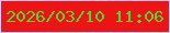 文字の大きさ：1、枠の色：e2c7ff、背景の色：ec1414、文字の色：56d531 無料ブログパーツのブログ時計