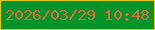 文字の大きさ：5、枠の色：e2c802、背景の色：05942a、文字の色：da6f3b 無料ブログパーツのブログ時計