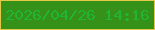 文字の大きさ：1、枠の色：e2c948、背景の色：359118、文字の色：1fb535 無料ブログパーツのブログ時計
