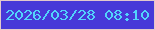 文字の大きさ：5、枠の色：e2c9cc、背景の色：4739d8、文字の色：52d3fb 無料ブログパーツのブログ時計