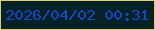 文字の大きさ：2、枠の色：e2cb6f、背景の色：052226、文字の色：1645c8 無料ブログパーツのブログ時計
