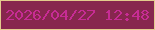 文字の大きさ：3、枠の色：e2cb8d、背景の色：87264e、文字の色：c72c94 無料ブログパーツのブログ時計