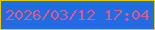 文字の大きさ：3、枠の色：e2cc06、背景の色：236be0、文字の色：d45d90 無料ブログパーツのブログ時計