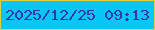 文字の大きさ：4、枠の色：e2ce42、背景の色：06c5f7、文字の色：3538a2 無料ブログパーツのブログ時計
