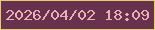 文字の大きさ：3、枠の色：e2ce6f、背景の色：68314e、文字の色：e8b0b4 無料ブログパーツのブログ時計
