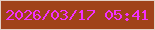 文字の大きさ：4、枠の色：e2cfc5、背景の色：a0421a、文字の色：f330fd 無料ブログパーツのブログ時計
