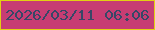 文字の大きさ：4、枠の色：e2d113、背景の色：c73d73、文字の色：384767 無料ブログパーツのブログ時計