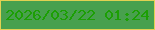 文字の大きさ：1、枠の色：e2d152、背景の色：48a04e、文字の色：1c9f04 無料ブログパーツのブログ時計
