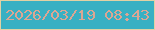 文字の大きさ：3、枠の色：e2d1a4、背景の色：38b0c3、文字の色：dba693 無料ブログパーツのブログ時計
