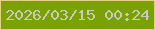 文字の大きさ：3、枠の色：e2d282、背景の色：7aa202、文字の色：c9cbc2 無料ブログパーツのブログ時計