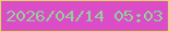 文字の大きさ：5、枠の色：e2d85c、背景の色：da4dc6、文字の色：94d098 無料ブログパーツのブログ時計