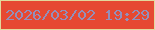 文字の大きさ：2、枠の色：e2d99c、背景の色：e64932、文字の色：938fba 無料ブログパーツのブログ時計