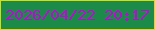 文字の大きさ：4、枠の色：e2db02、背景の色：1c8b49、文字の色：c007da 無料ブログパーツのブログ時計