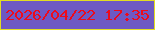 文字の大きさ：1、枠の色：e2dd22、背景の色：6e59c3、文字の色：ee0a1b 無料ブログパーツのブログ時計