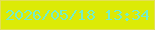 文字の大きさ：3、枠の色：e2df56、背景の色：dcea06、文字の色：74eec9 無料ブログパーツのブログ時計