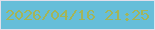 文字の大きさ：3、枠の色：e2dfeb、背景の色：66bed9、文字の色：a4b558 無料ブログパーツのブログ時計