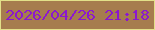 文字の大きさ：2、枠の色：e2e089、背景の色：a67c4e、文字の色：8b18cf 無料ブログパーツのブログ時計