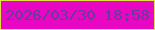 文字の大きさ：3、枠の色：e2e248、背景の色：e808c4、文字の色：633d99 無料ブログパーツのブログ時計