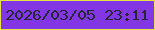 文字の大きさ：3、枠の色：e2e547、背景の色：8336e3、文字の色：272835 無料ブログパーツのブログ時計