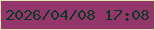 文字の大きさ：3、枠の色：e2e5b0、背景の色：94356c、文字の色：093a24 無料ブログパーツのブログ時計