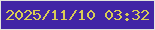 文字の大きさ：5、枠の色：e2e5dd、背景の色：4225a5、文字の色：d9cc56 無料ブログパーツのブログ時計