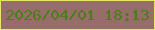 文字の大きさ：1、枠の色：e2e669、背景の色：976d6a、文字の色：497d16 無料ブログパーツのブログ時計