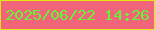 文字の大きさ：2、枠の色：e2e70f、背景の色：f16479、文字の色：63f536 無料ブログパーツのブログ時計
