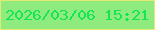文字の大きさ：3、枠の色：e2ea73、背景の色：90eb7f、文字の色：13e556 無料ブログパーツのブログ時計