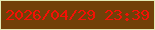 文字の大きさ：2、枠の色：e2eab4、背景の色：714008、文字の色：f41106 無料ブログパーツのブログ時計