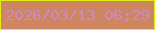 文字の大きさ：1、枠の色：e2ec11、背景の色：ce8660、文字の色：cc89c4 無料ブログパーツのブログ時計