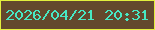 文字の大きさ：1、枠の色：e2ef3d、背景の色：63482d、文字の色：47e8c4 無料ブログパーツのブログ時計