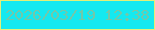 文字の大きさ：2、枠の色：e2ef78、背景の色：14e9f0、文字の色：72c8aa 無料ブログパーツのブログ時計