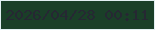 文字の大きさ：2、枠の色：e2eff2、背景の色：1a3f28、文字の色：262833 無料ブログパーツのブログ時計