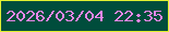 文字の大きさ：1、枠の色：e2f031、背景の色：004d3c、文字の色：eb87e9 無料ブログパーツのブログ時計