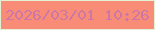 文字の大きさ：1、枠の色：e2f0d4、背景の色：f88c77、文字の色：cd77a6 無料ブログパーツのブログ時計