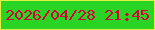 文字の大きさ：3、枠の色：e2f145、背景の色：29d425、文字の色：d70137 無料ブログパーツのブログ時計
