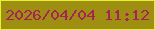 文字の大きさ：1、枠の色：e2f22f、背景の色：9e8e12、文字の色：a72255 無料ブログパーツのブログ時計