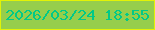 文字の大きさ：4、枠の色：e2f306、背景の色：96ce4c、文字の色：01c988 無料ブログパーツのブログ時計