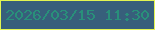 文字の大きさ：5、枠の色：e2f552、背景の色：375f7b、文字の色：29907a 無料ブログパーツのブログ時計
