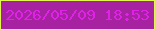 文字の大きさ：4、枠の色：e2f651、背景の色：a622a1、文字の色：de22e6 無料ブログパーツのブログ時計