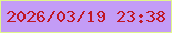 文字の大きさ：5、枠の色：e2f78a、背景の色：c39cf6、文字の色：c01726 無料ブログパーツのブログ時計