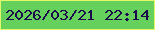 文字の大きさ：5、枠の色：e2f868、背景の色：66d05c、文字の色：1b0b4a 無料ブログパーツのブログ時計