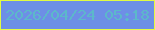文字の大きさ：4、枠の色：e2fb43、背景の色：6d8fe6、文字の色：5cb8ca 無料ブログパーツのブログ時計