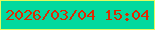 文字の大きさ：4、枠の色：e2fb5f、背景の色：02d99e、文字の色：dc2a01 無料ブログパーツのブログ時計